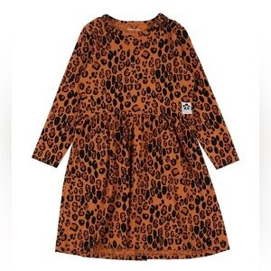 Mini Rodini girls cotton dress animal leopard print 140-146